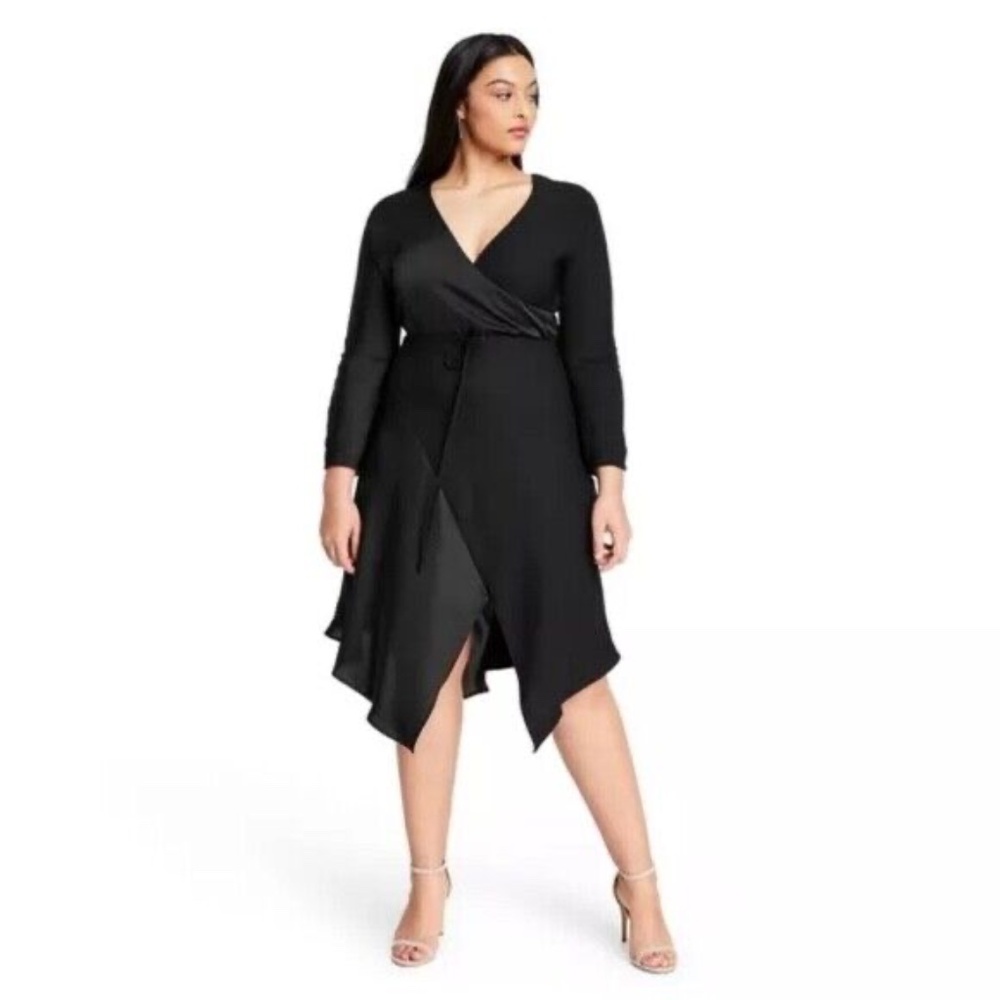 Cushnie for Target Black Wrap Dress Size: 22W New